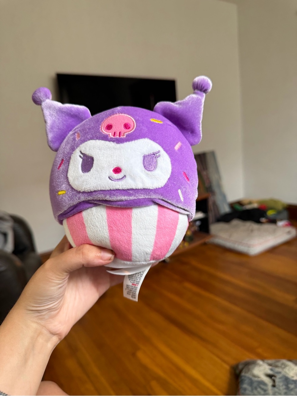 Sanrio Kuromi Purple and Pink Plush Ball Toy
